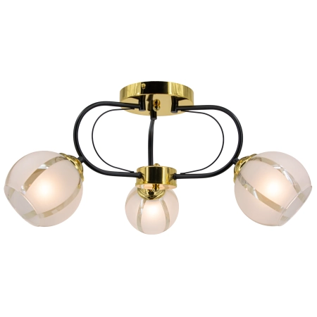 Plafon metalowy czarno-złoty 3-punktowy 8966/3 z serii RUBY - Lampy Elem